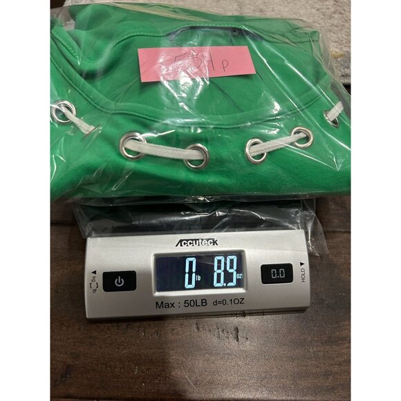 Green 3/4 Sleeve Top With Grommet  Lace Up Neckline Size XL - Picture 8 of 8